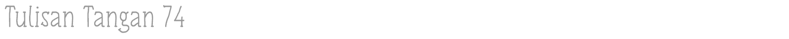 Tulisan Tangan 74 font preview